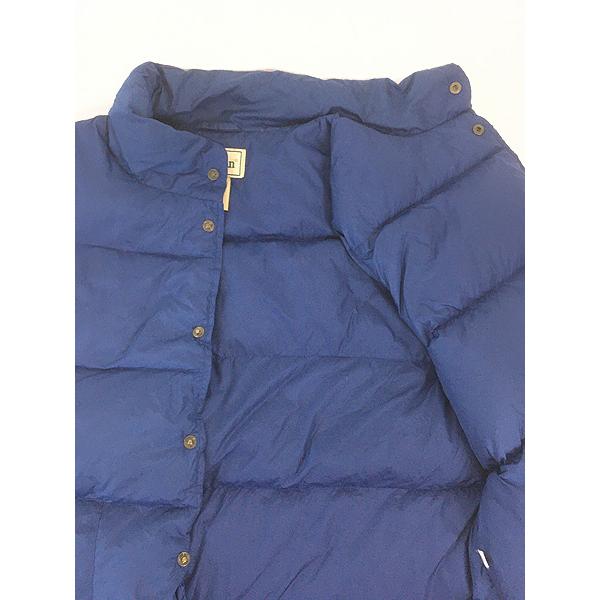 古着 80s LL Bean 軽量 ナイロン シェル グース ダウン ベスト 青 L