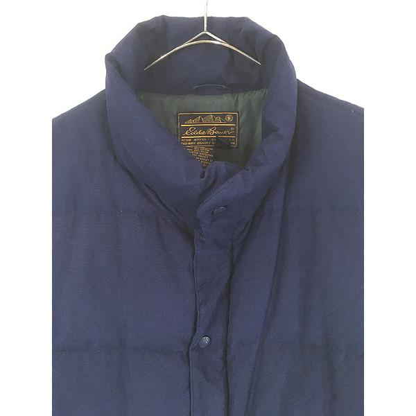 古着 80s Eddie Bauer コットンクロス シェル グース ダウン ベスト
