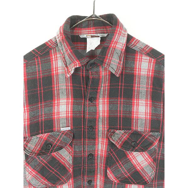 古着 80s USA製 Carhartt ブラック ブロック チェック ヘビー