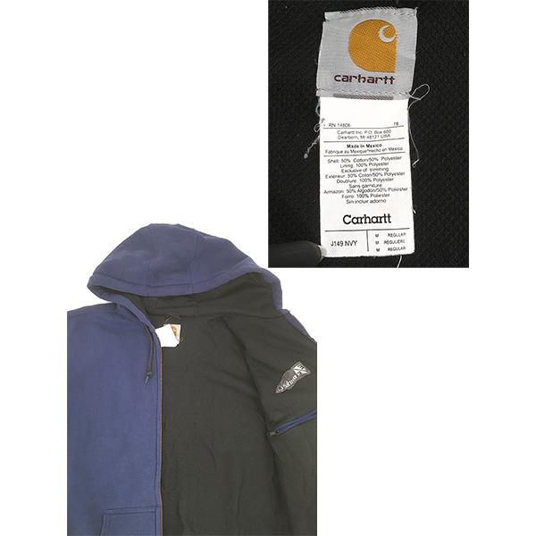 古着 Carhartt 裏地 メッシュ ワンポイント パッチ スウェット ジップ