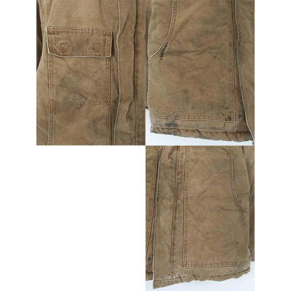 古着 00s USA製 Carhartt BRN フェード ブラウン ダック パデット