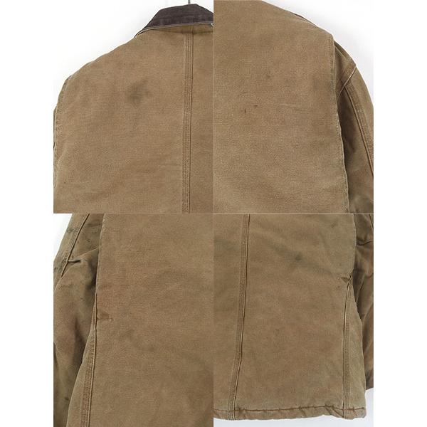 古着 00s USA製 Carhartt BRN フェード ブラウン ダック パデット