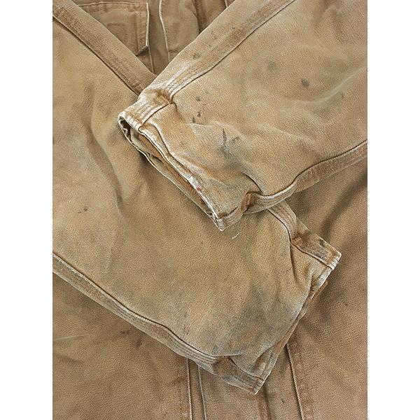 古着 00s USA製 Carhartt BRN フェード ブラウン ダック パデット