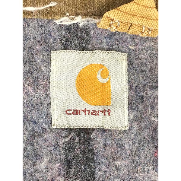 古着 80-90s Carhartt 裏地 ストライプ ブランケット BRN フェード