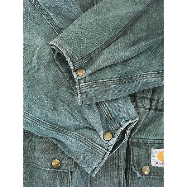古着 80-90s USA製 Carhartt グリーン ダック ワーク ダスター コート