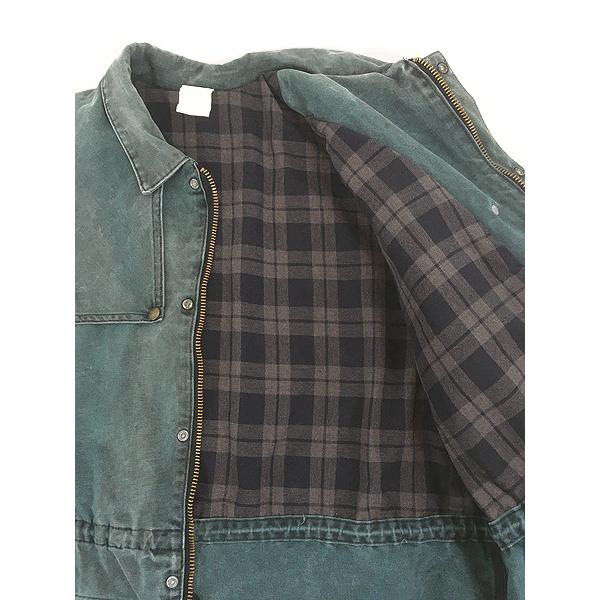 古着 80-90s USA製 Carhartt グリーン ダック ワーク ダスター コート XL位 古着 80-90s USA製 Carhartt グリーン ダック ワーク ダスター コート