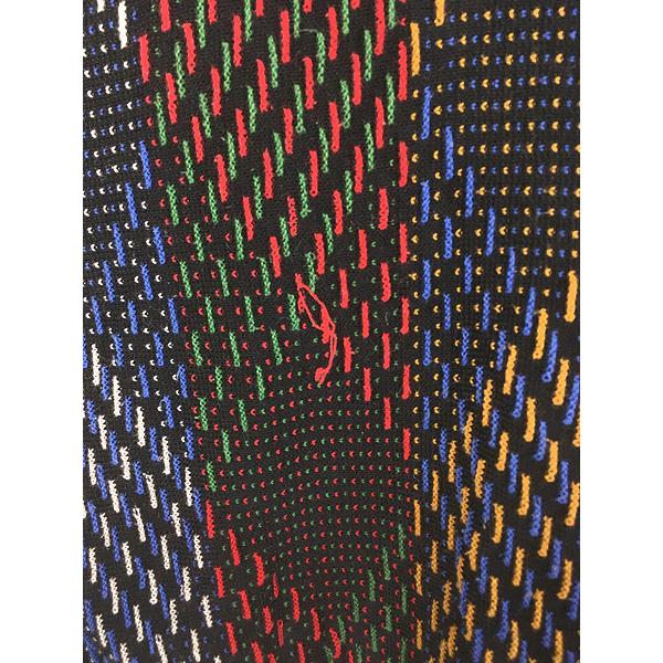 古着 90s Canada製 TUNDRA カラフル ダイヤ アート コットン ニット