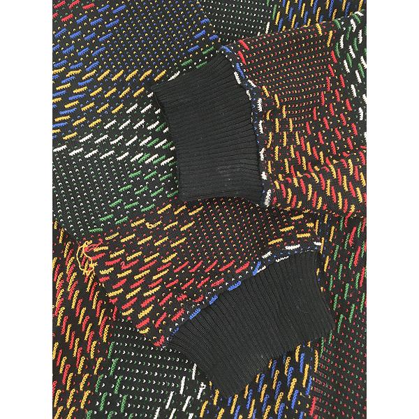 古着 90s Canada製 TUNDRA カラフル ダイヤ アート コットン ニット