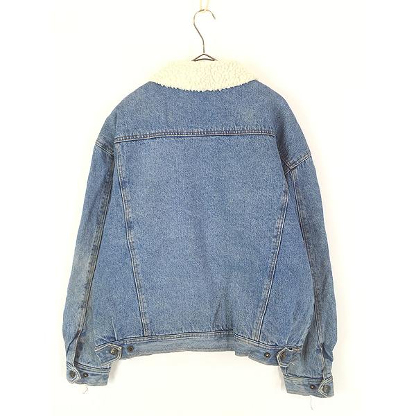 古着 90s CAMEL キャメル 刺しゅう 裏ボア デニム ジャケット Gジャン