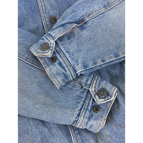 古着 90s CAMEL キャメル 刺しゅう 裏ボア デニム ジャケット Gジャン