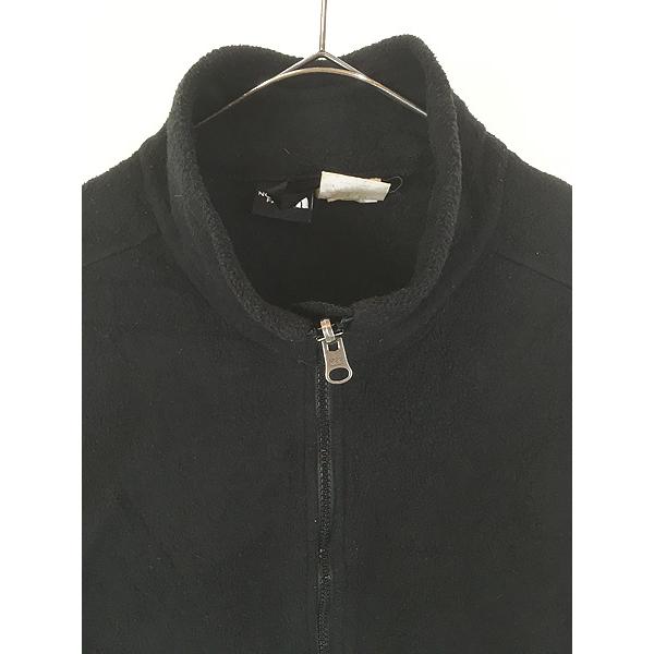 古着 90s TNF The North Face ワンポイント ブラック×グレー フリース