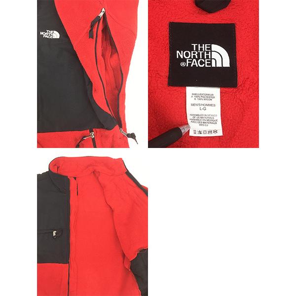 古着 90s TNF The North Face レッド×ブラック POLARTEC デナリ フリース ジャケット L 古着 90s TNF The North Face レッド×ブラック POLARTEC デナリ