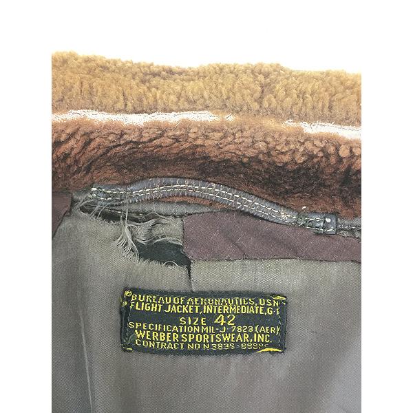 古着 50s 米軍 US.NAVY MIL-J-7823(AER) 初期 ステンシル ムートン襟