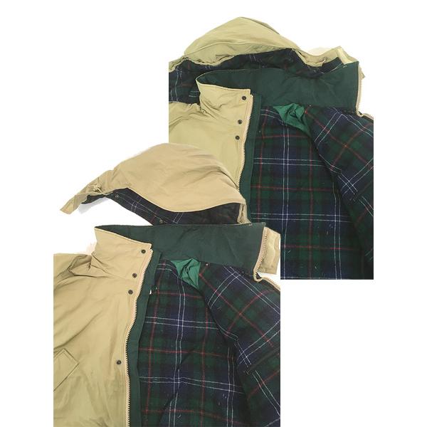 古着 80s USA製 WoolRich チェック ウール ライナー 60/40 クロス 2way