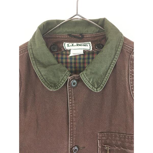 90s LL BEAN スエード レザー カバーオール ハンティングジャケット 90年L.L.Bean スエード レザー カバーオール ハンティングジャケット