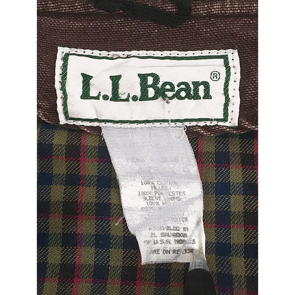 80s LL Beanライナー付ダック地ハンティングカバーオールジャケット 古着 90s LL Bean 名作 バーガンディー ダック ハンティング