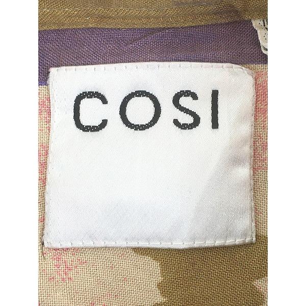 古着 90s COSI ペイント グラフィック アート 総柄 100% レーヨン