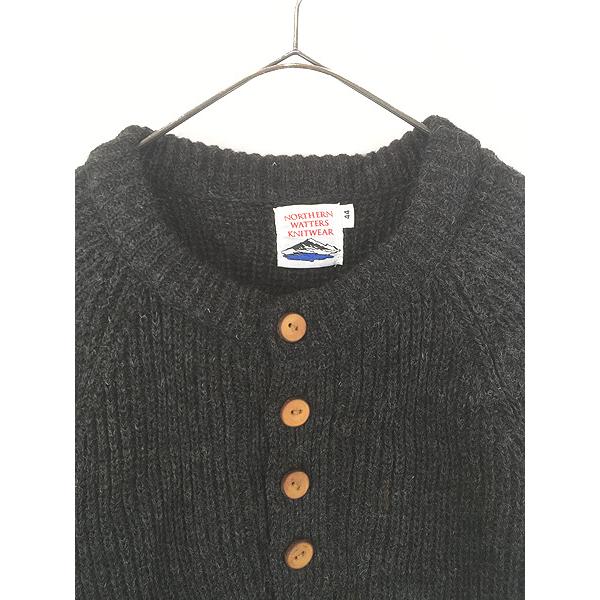 NORTHERN WATTERS KNITWEAR ニット・セーター XS/S 【古着】【中古】 古着 Canada製 Northern Watters Knitwear ハーフボタン ヘビー ウール
