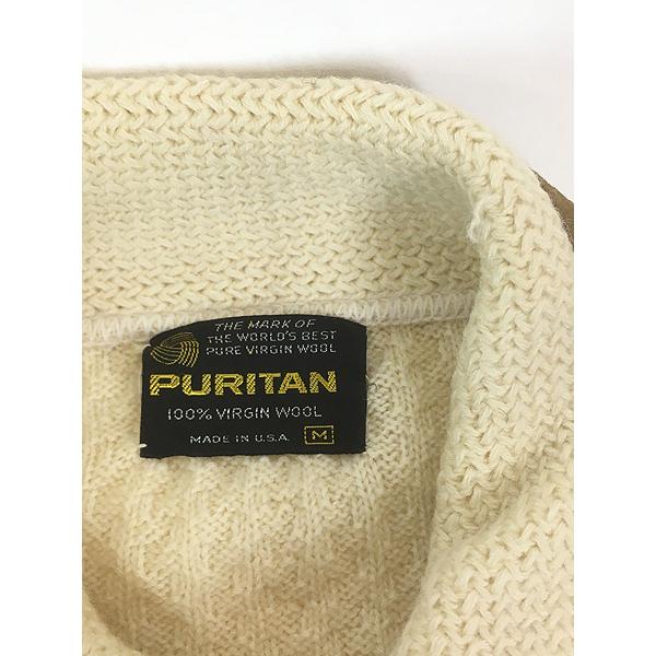 古着 60s USA製 PURITAN スエード レザー パイピング 襟付 ロカビリー ウール ニット カーディガン M 古着 60s USA製 PURITAN スエード レザー パイピング 襟付 ロカビリー