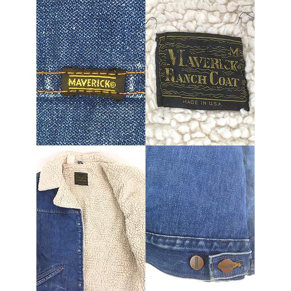 古着 70s USA製 Maverick 「Ranch Coat」 ブルー デニム ボア ランチ