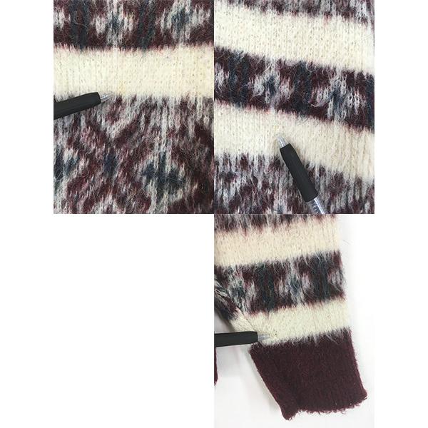 古着 60s NORSE フェアアイル ボーダー シャギー モヘア ウール ニット セーター M 古着 60s NORSE フェアアイル ボーダー シャギー モヘア ウール ニット