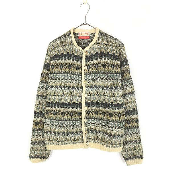古着 60s USA製 Jantzen フェアアイル ボーダー シャギー モヘア