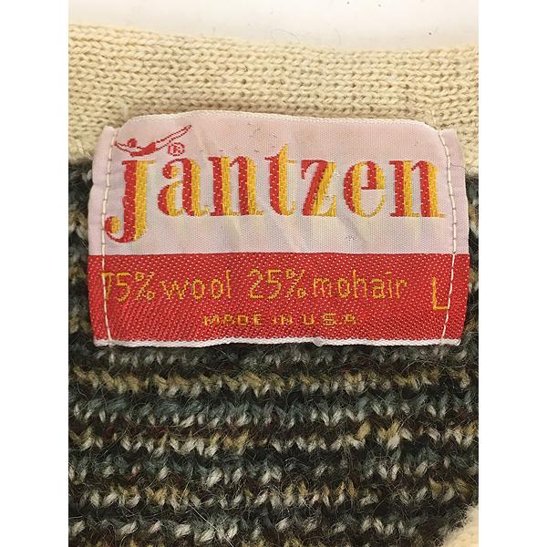 古着 60s USA製 Jantzen フェアアイル ボーダー シャギー モヘア
