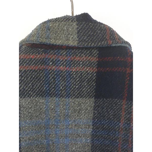 古着 80s USA製 Cal Craft ブルー チェック ボア ライナー フルジップ