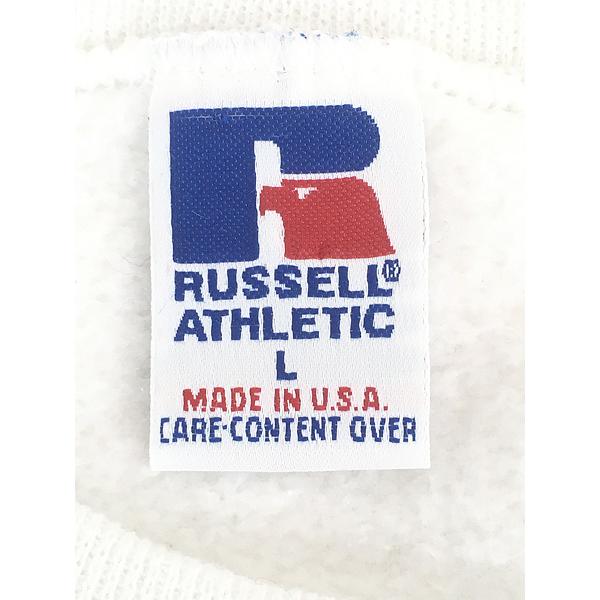 古着 90s USA製 Russell 無地 プレーン 前V セットイン スウェット