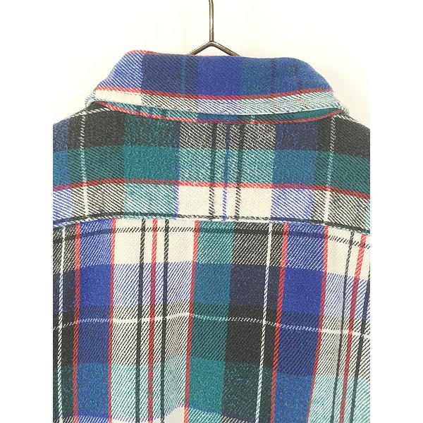 古着 90s USA製 FIVE BROTHER カラフル チェック ヘビー フランネル