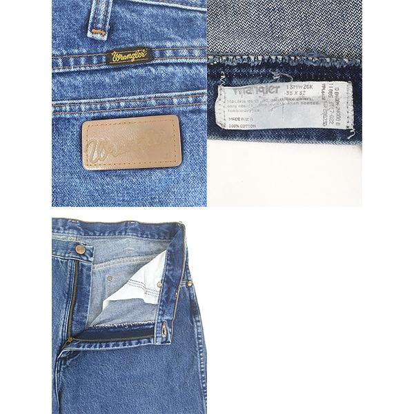 古着 90s USA製 Wrangler 13MWZGK ブルー デニム パンツ ジーンズ