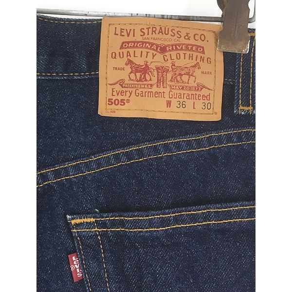 古着 00s Levi's 505-0216 真紺 ブルー デニム パンツ ジーンズ スリム