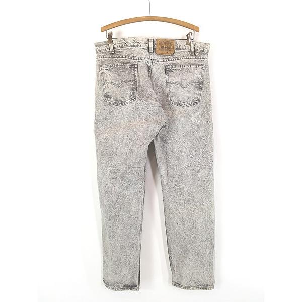 古着 80s USA製 Levi's 505-0261 ケミカル アシッド ブラック デニム パンツ ジーンズ ワイド W36 L31 古着 80s USA製 Levi's 505-0261 ケミカル アシッド ブラック デニム