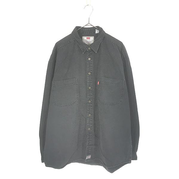 古着 90s Levi's Red Tab 100% コットン ブラック デニム シャツ XL
