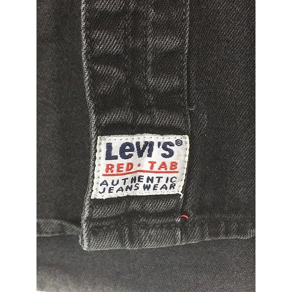 【希少】90s LEVI’S RED TAB ブラックデニムシャツ M相当 古着 90s Levi's Red Tab 100% コットン ブラック デニム シャツ