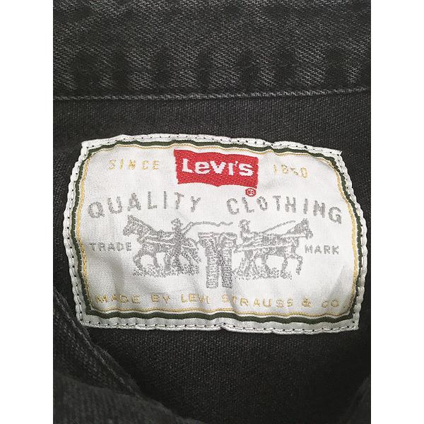 古着 90s Levi's Red Tab 100% コットン ブラック デニム シャツ XL