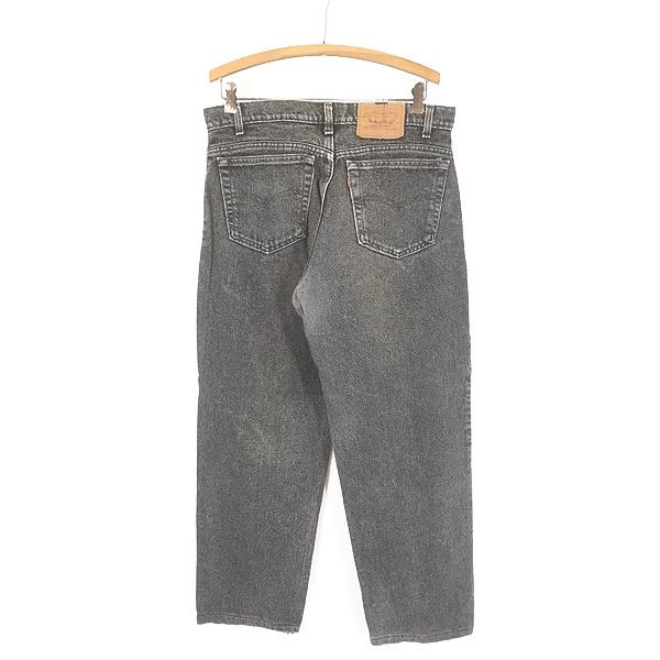 古着 90s USA製 Levi's 550-4858 「赤文字」 先染め ブラック デニム