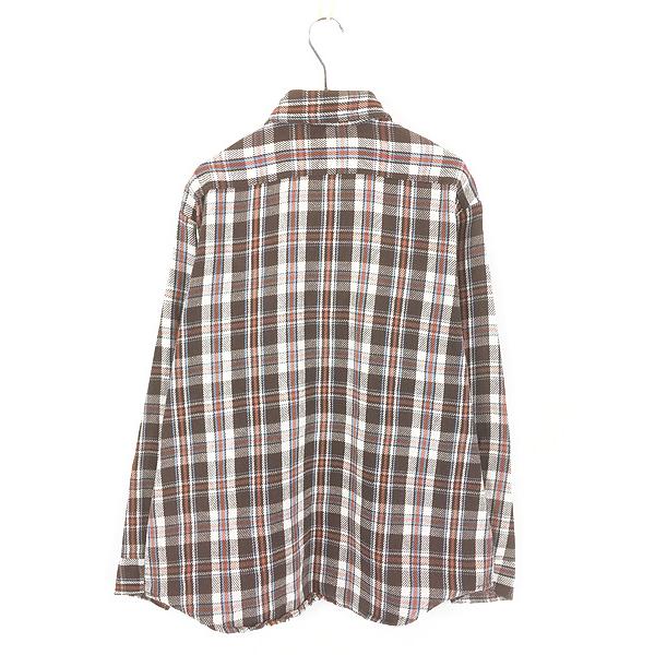 古着 70s BIG MAC ブラウン チェック ヘビー フランネル シャツ