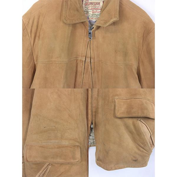 古着 50s USA製 McGREGOR 本革 スエード レザー スポーツ ジャケット