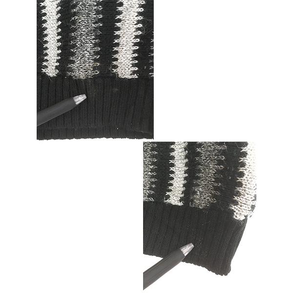 古着 90s USA製 Protege モノクロ ストライプ アート アルパカ ニット セーター XXL 古着 90s USA製 Protege モノクロ ストライプ アート アルパカ ニット