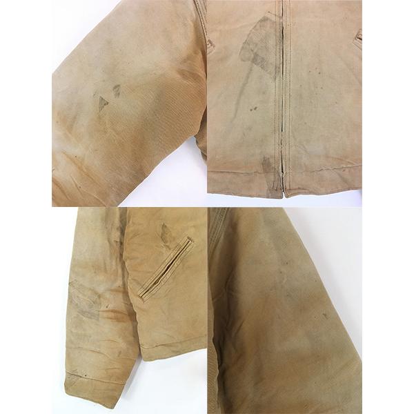 古着 80s USA製 Carhartt 裏地 ストライプ ブランケット ブラウン