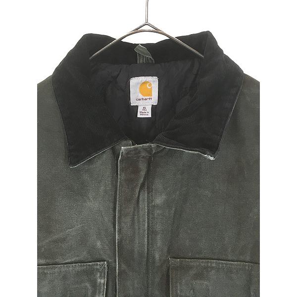 古着 Carhartt MOS モスグリーン ダック パデット トラディショナル