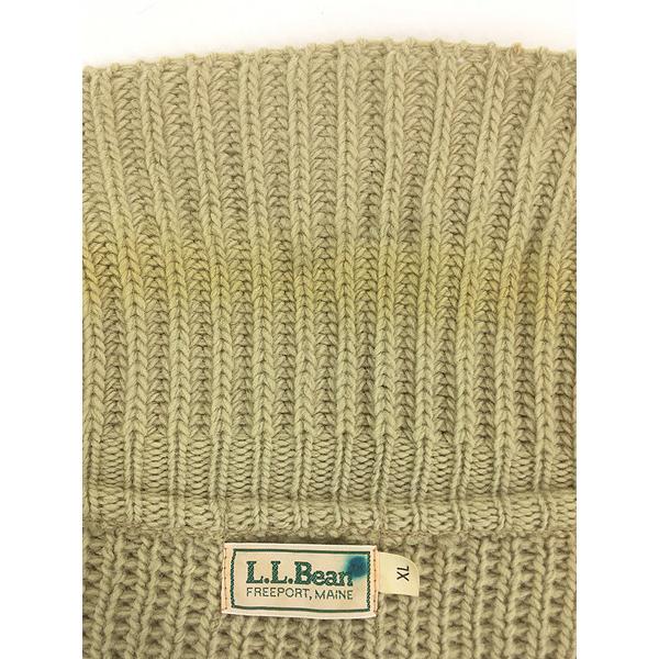 古着 90s LL Bean サンダーバード ヘチマ襟 ヘビー ウール ニット