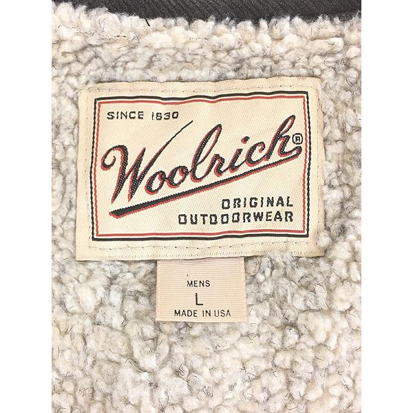 古着 90s USA製 WoolRich 裏ボア オンブレ シャドー チェック ウール