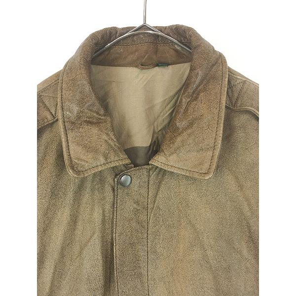 古着 90s Hunt Club Type A-2 本革 レザー パデッド フライト