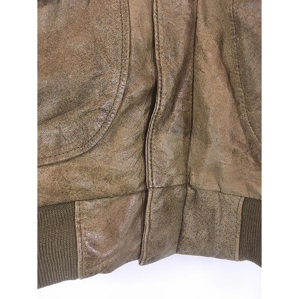 古着 90s Hunt Club Type A-2 本革 レザー パデッド フライト