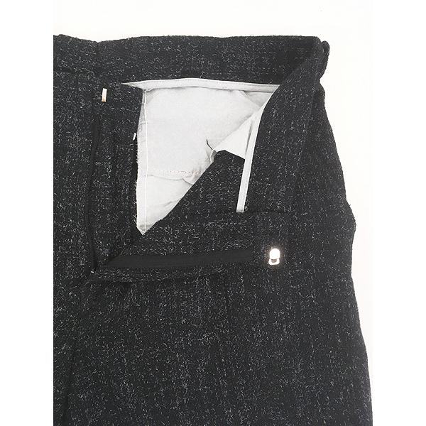 古着 90s COTLER ブラック × ホワイト カスリ ウール タック