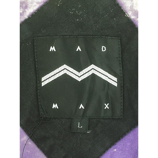 古着 90s MAD MAX 2way ブラック ケミカル 比翼 デザイン コットン ジャケット L 古着 90s MAD MAX 2way ブラック ケミカル 比翼 デザイン コットン