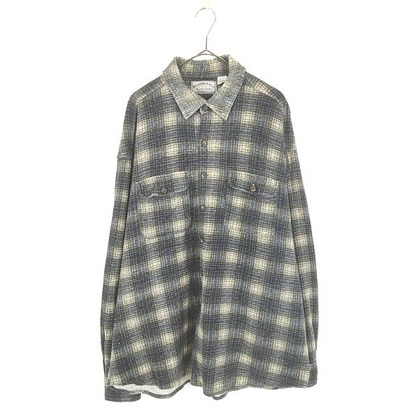 古着 90s American Eagle ブルー オンブレ シャドー チェック