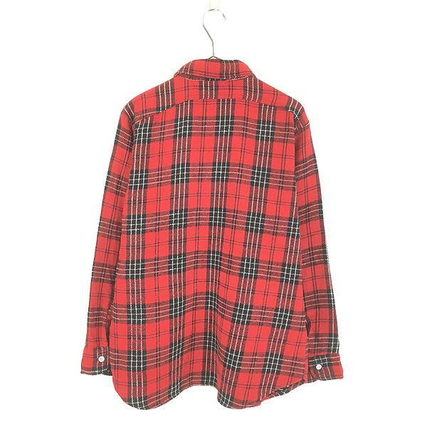 古着 70s BIG YANK レッド チェック ヘビー フランネル シャツ